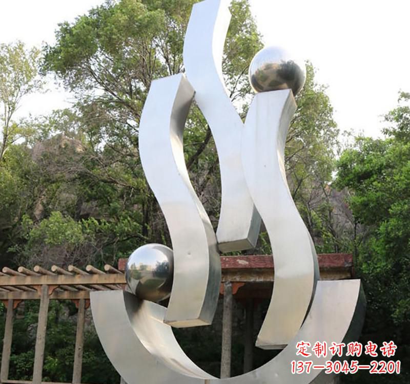 太原不锈钢小区“飘带雕塑”一种充满艺术气息的雕塑