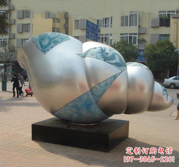 太原不锈钢海螺雕塑——给小区增添美的魅力