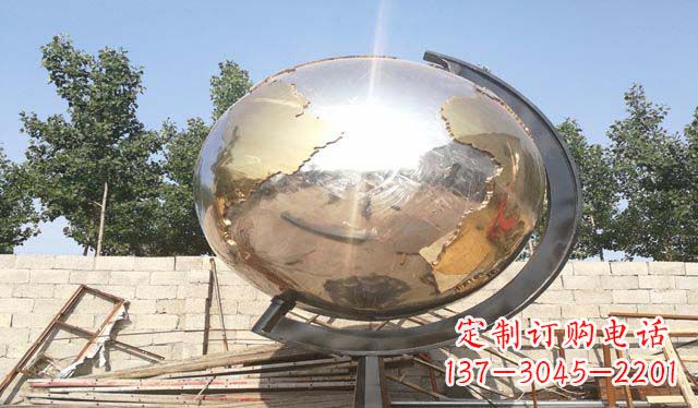 太原不锈钢校园地球仪雕塑——见证校园蓬勃发展