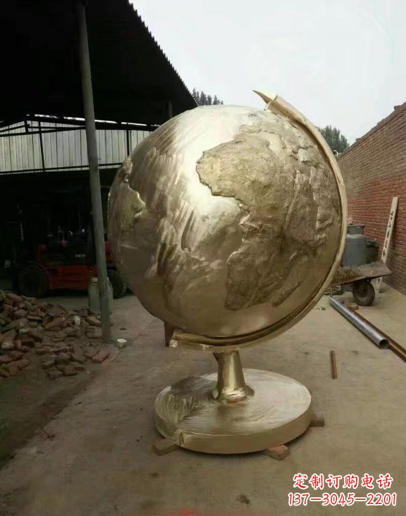 太原不锈钢地球仪雕塑象征地球家园