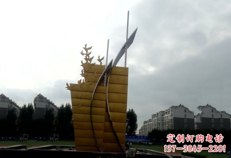 太原不锈钢校园帆船雕塑引领新时代