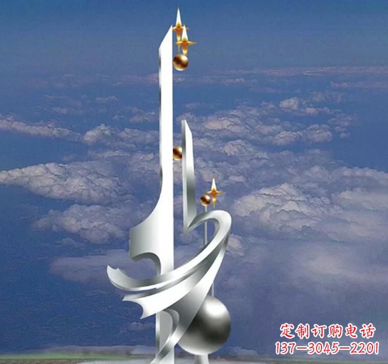 太原不锈钢校园书本雕塑传承知识文化