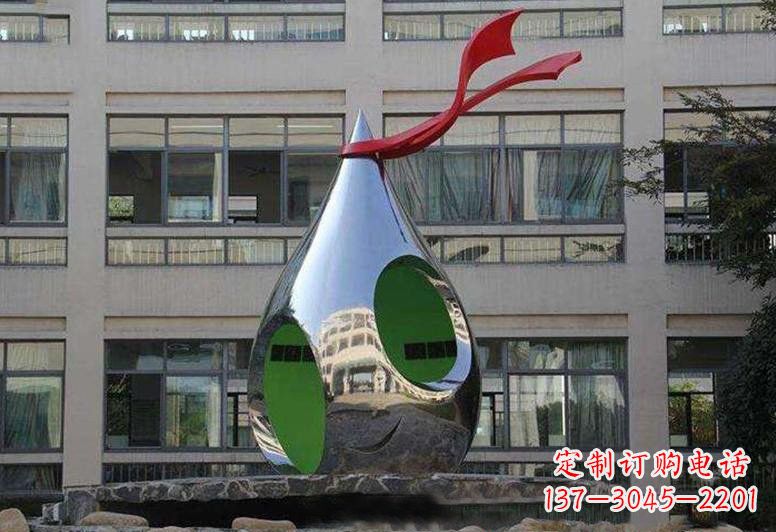 太原不锈钢校园水滴雕塑