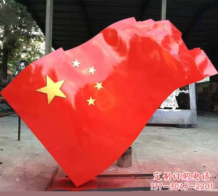 太原不锈钢校园五星红旗雕塑——传承红色基因，缅怀烈士