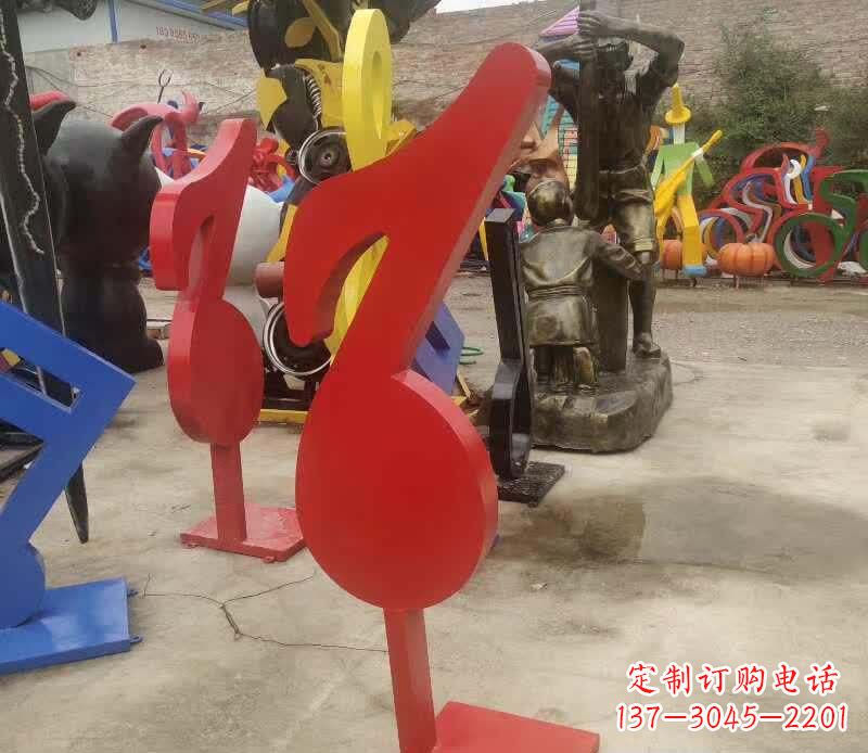 太原不锈钢音符雕塑悠扬的音乐美学
