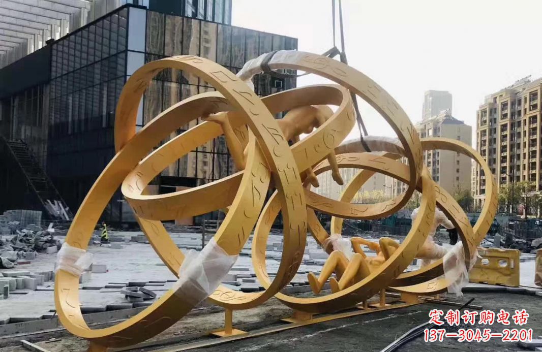 太原不锈钢音符运动人物雕塑艺术融合音乐