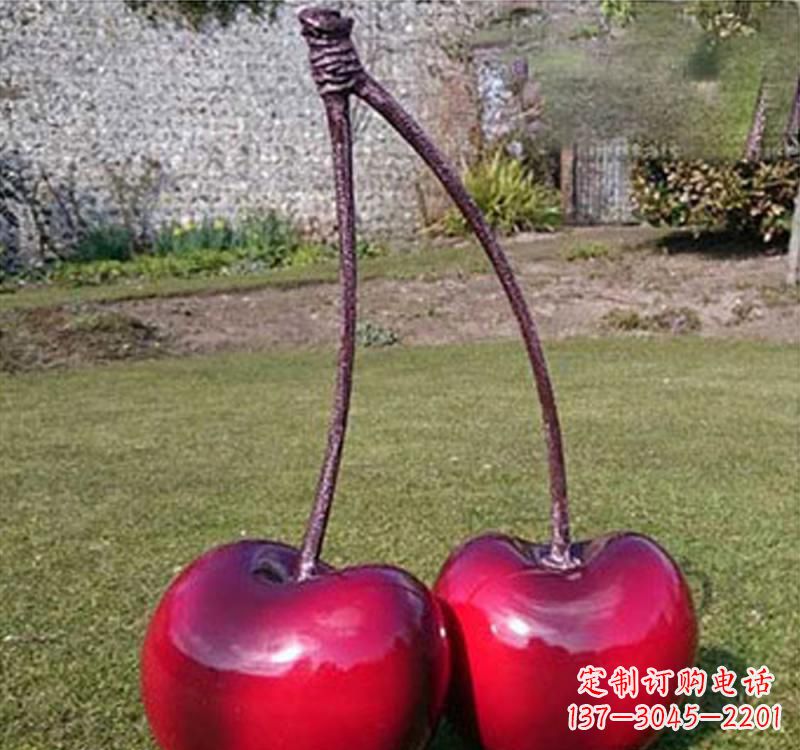 太原不锈钢樱桃雕塑传承美好记忆