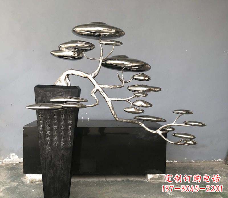 太原不锈钢迎客松雕塑雕塑带来的美丽