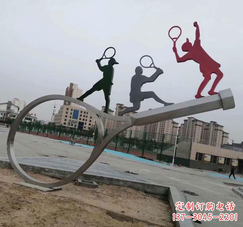 太原不锈钢羽毛球雕塑精美的艺术装点