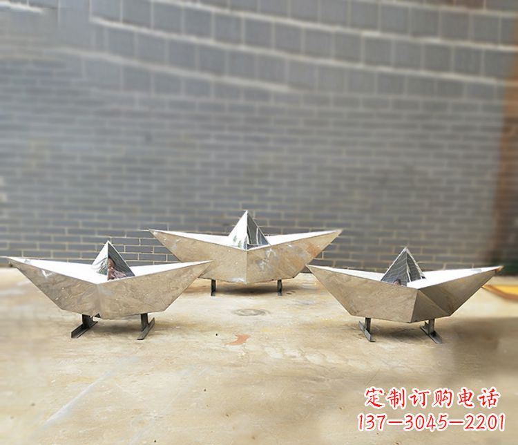 太原不锈钢元宝雕塑精致的艺术品