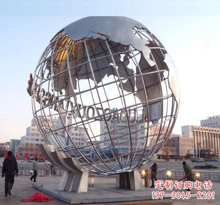 太原不锈钢地球仪雕塑一座充满美丽与灵性的艺术品