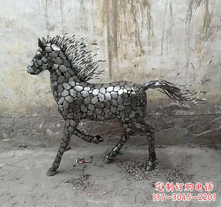 太原不锈钢园林动物马雕塑