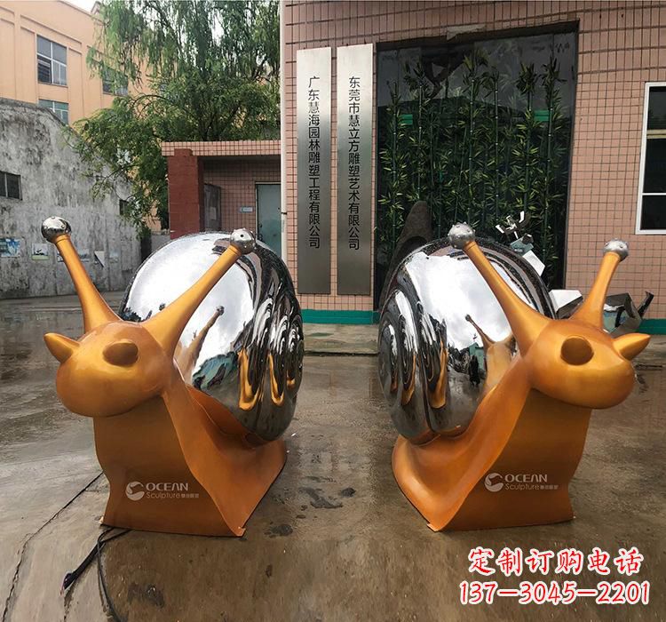 太原不锈钢蜗牛雕塑——精致美观的园林装饰