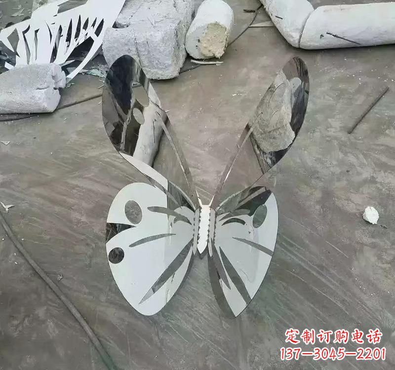 太原不锈钢园林蝴蝶雕塑精美的艺术之作