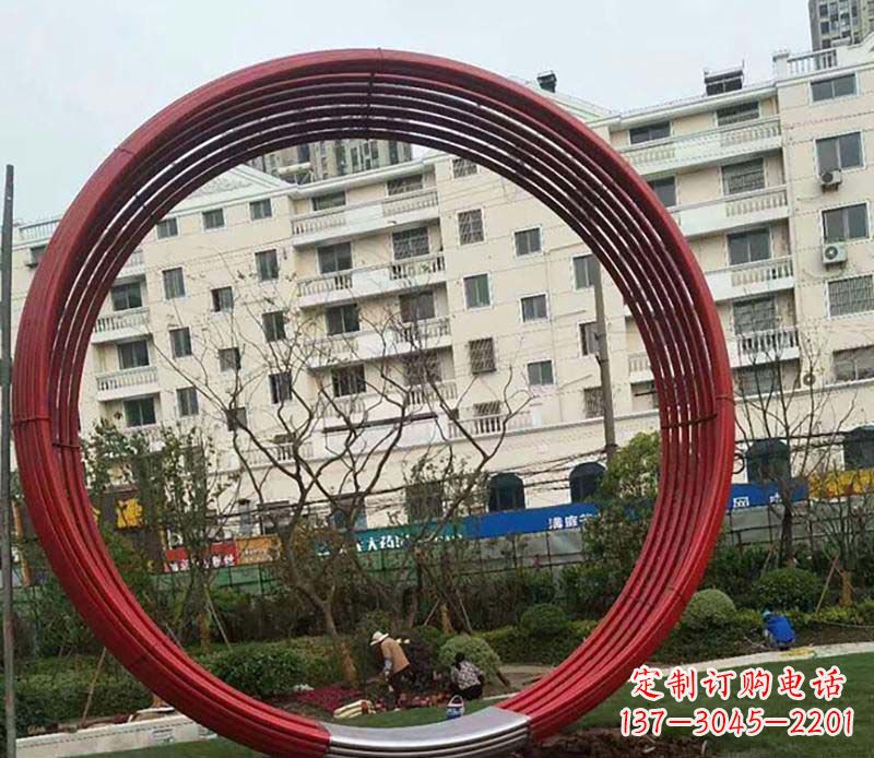 太原不锈钢圆环雕塑精致而经久耐用