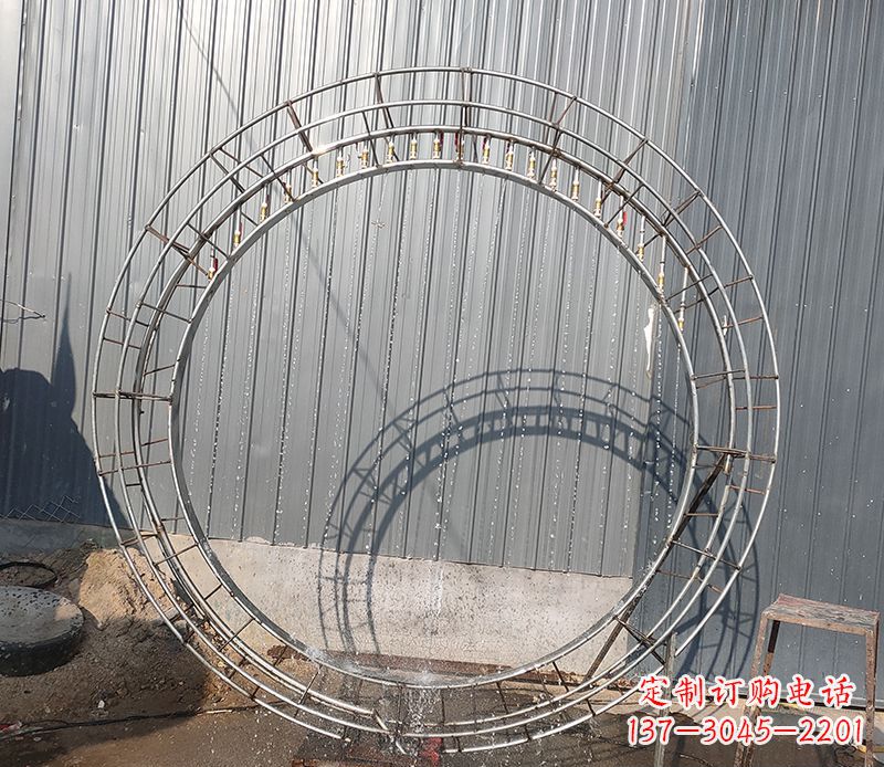 太原圆环的美——不锈钢景观雕塑