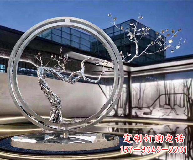 太原不锈钢圆环景观雕塑给城市带来活力与美感