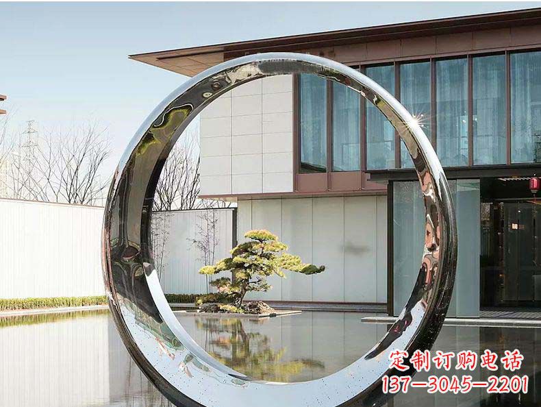太原不锈钢月亮雕塑精美绝伦