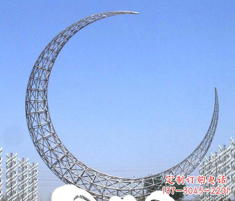 太原不锈钢月亮雕塑月亮的艺术之美