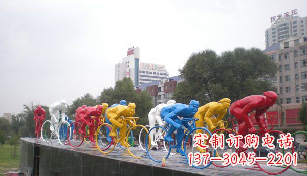 太原不锈钢自行车雕塑激情与美感的结合