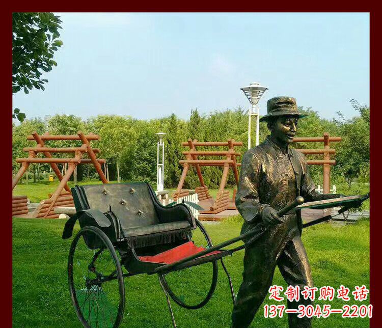太原细说黄包车夫人雕塑