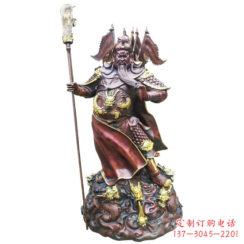 太原铸造工艺精美的关公像