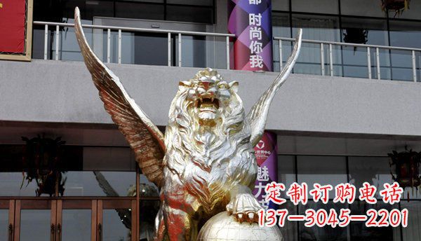 太原铜雕狮子西洋狮子的精美雕塑