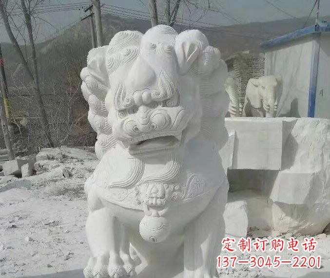 太原踩绣球石狮子寺庙景观石雕
