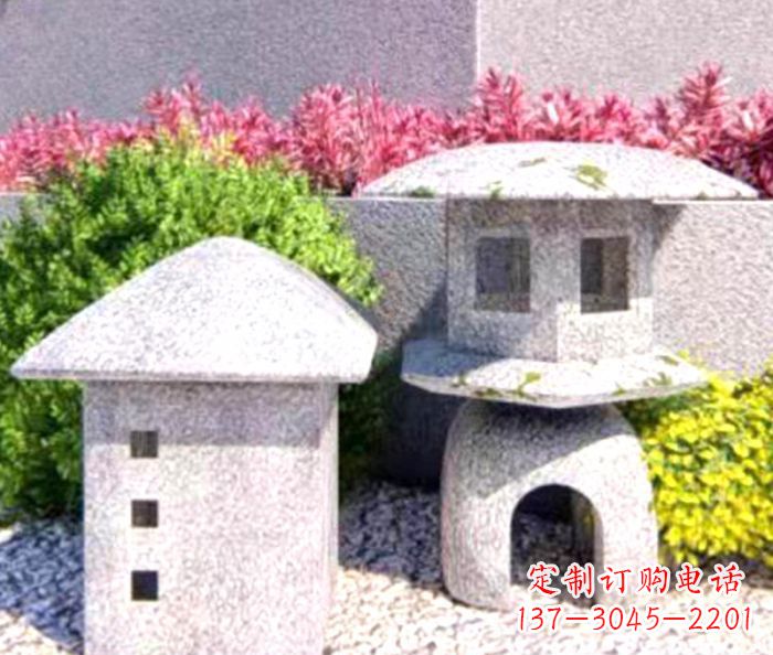 太原草坪大理石雕塑石灯