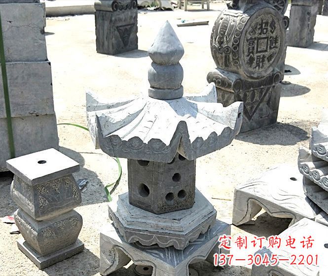 太原草坪大理石雕塑石灯 (2)
