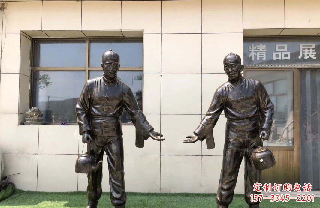 太原店小二雕塑——记茶馆民俗
