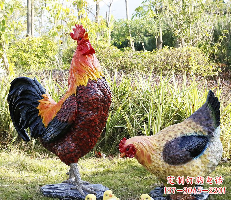 太原公鸡雕塑完美的绿化环境装饰