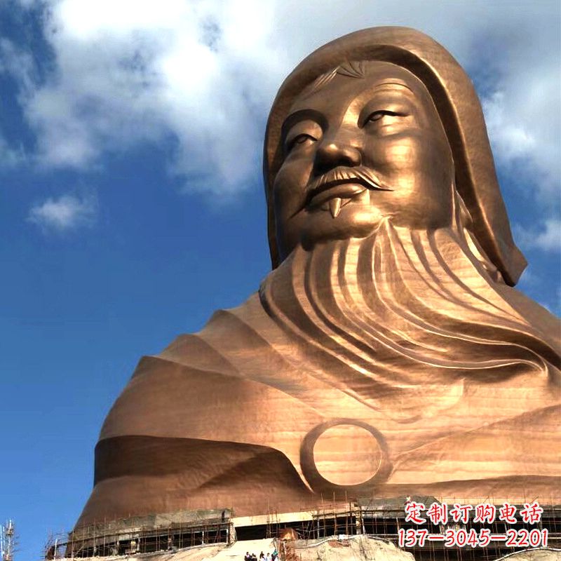 太原成吉思汗大雕塑-大型成吉思汗头像景区景点历史名人雕塑