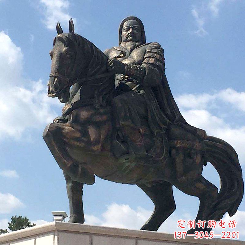 太原成吉思汗驰骋铜像象征着不朽的传奇