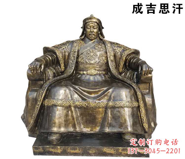 太原成吉思汗英雄的雕像