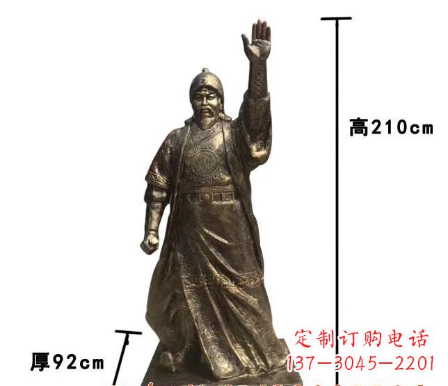 太原成吉思汗象征蒙古民族英雄气概的铜雕