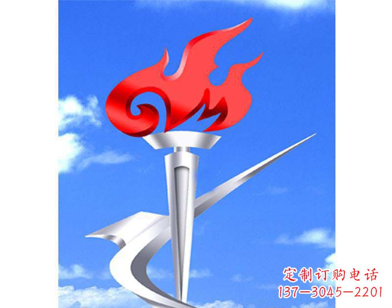 太原城市文化的象征——不锈钢火炬雕塑
