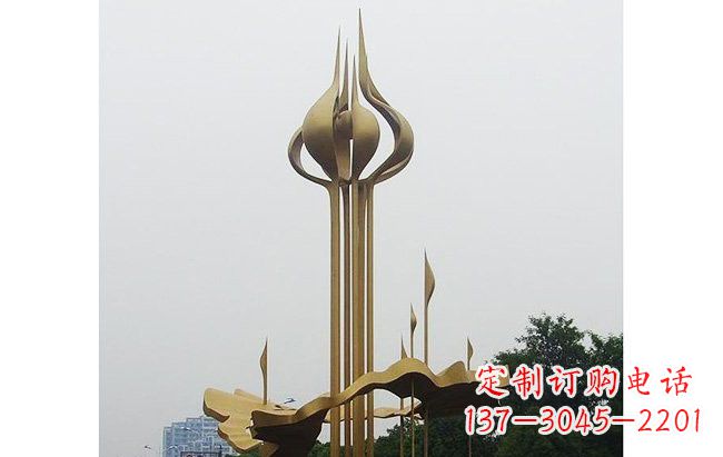 太原莲花雕塑缔造城市精神之家