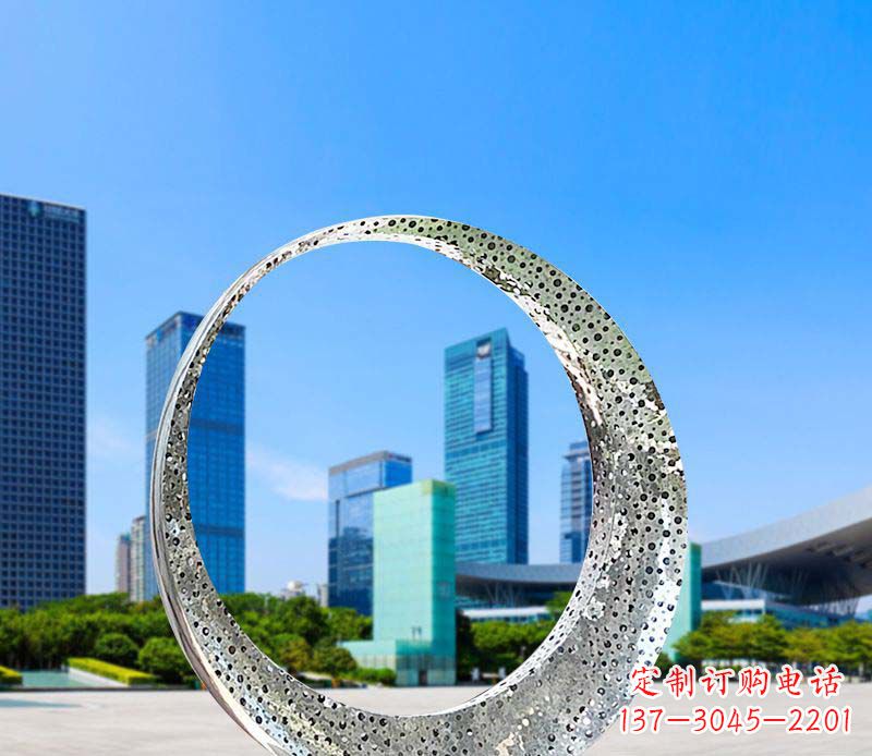 太原美丽圆环——不锈钢灯饰雕塑