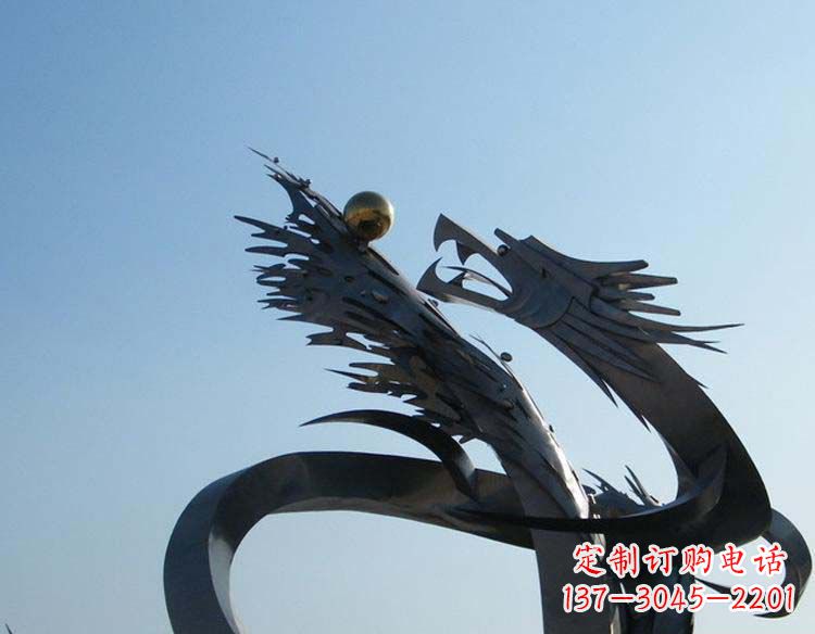 太原不锈钢龙雕塑精细的手工艺品