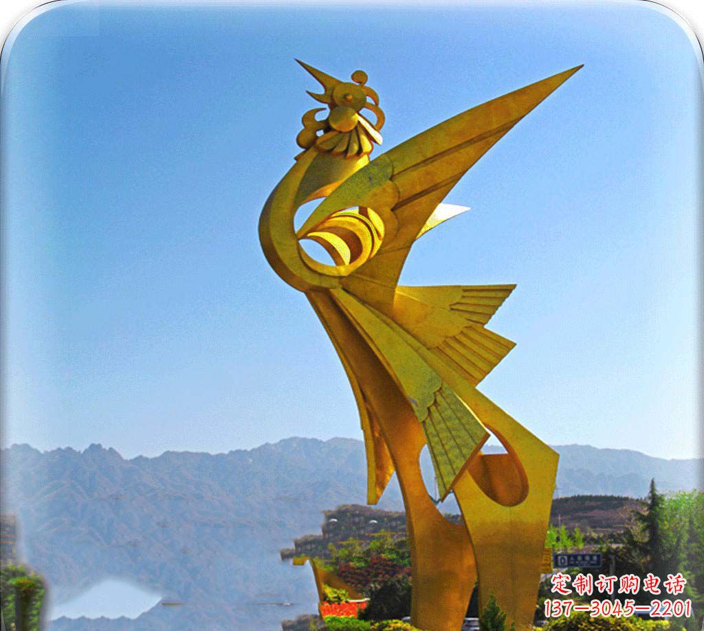太原城市美化之翅——凤凰景观雕塑