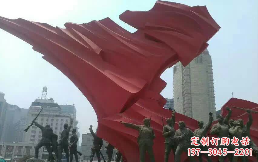 太原大型不锈钢红军雕塑——见证历史荣光