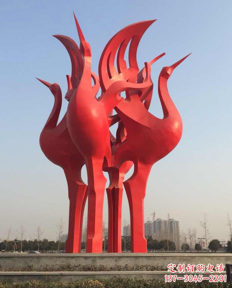 太原仙鹤雕塑一座城市的标志