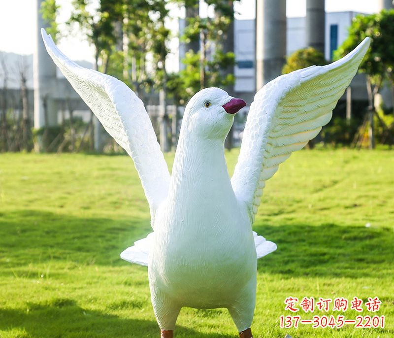 太原和平鸽雕塑传递和平信息