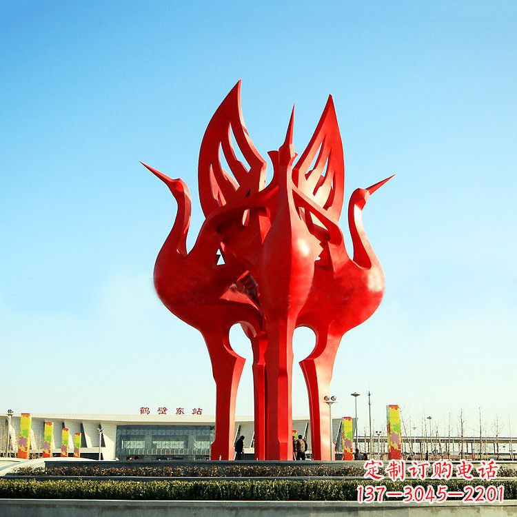 太原“仙鹤之歌仙鹤雕塑的精彩瞬间”