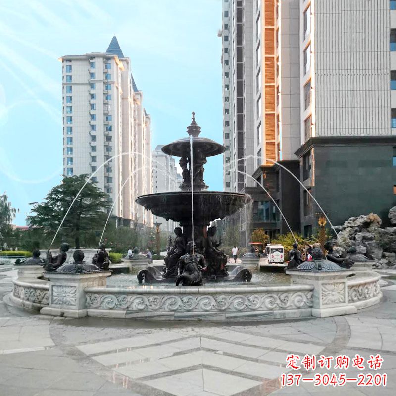 太原城市广场欧式水景喷泉雕塑的魅力