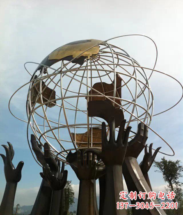 太原石家庄的地球雕塑一个城市的精神象征