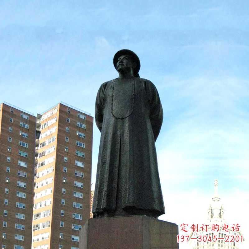 太原林则徐雕塑标志着城市文化的名人