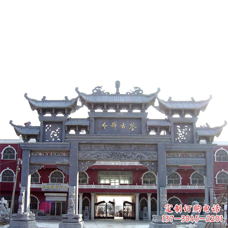 太原石雕牌楼极致精美的城市艺术