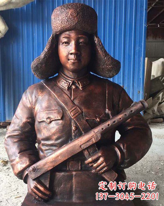 太原持枪的雷锋半身像